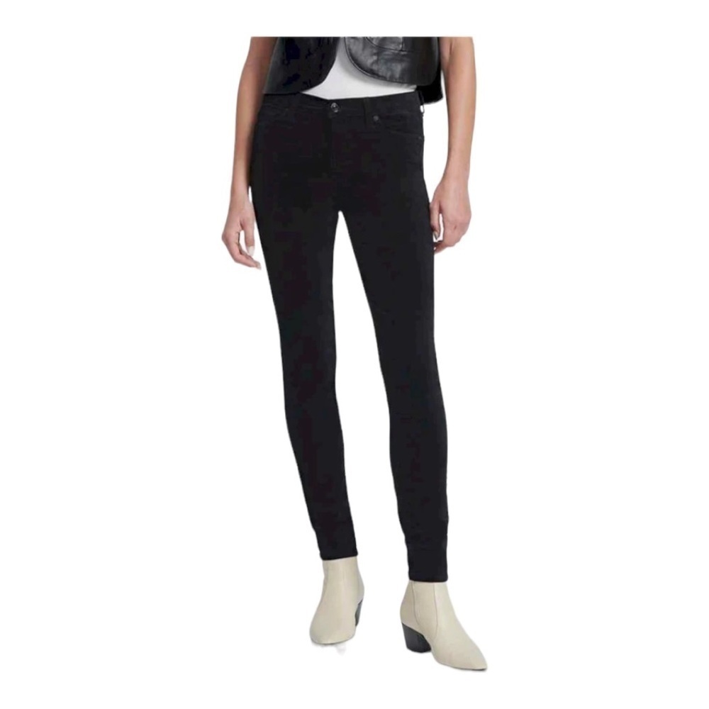 NWT-7 FOR ALL MANKIND-BLACK VELVET PANTS-SIZE 28